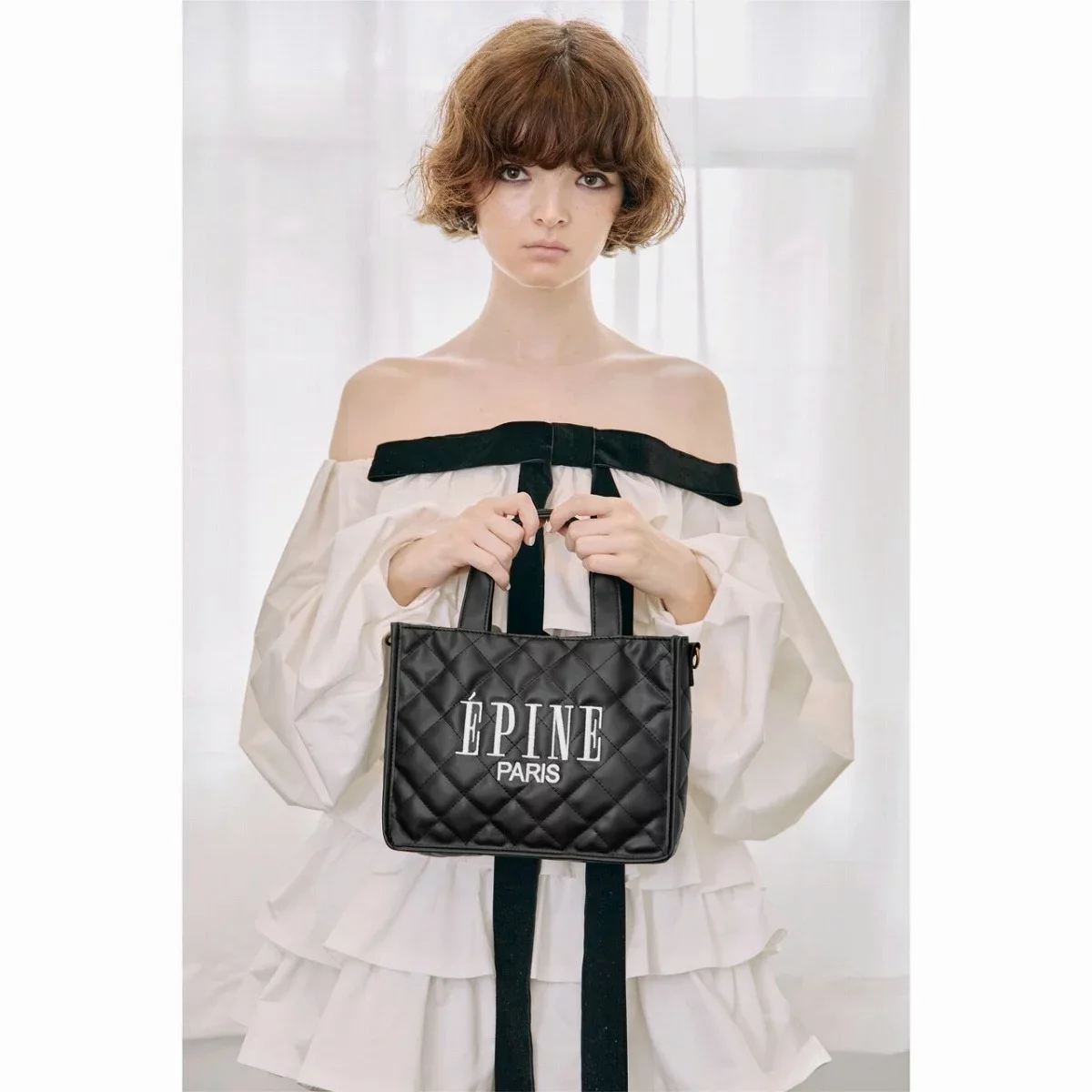 ÉPINE PARIS QUILTING BAG BOOK BLACK