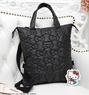 HELLO KITTY リボンな 3wayキルティングBAG BOOK おしゃれBLACK